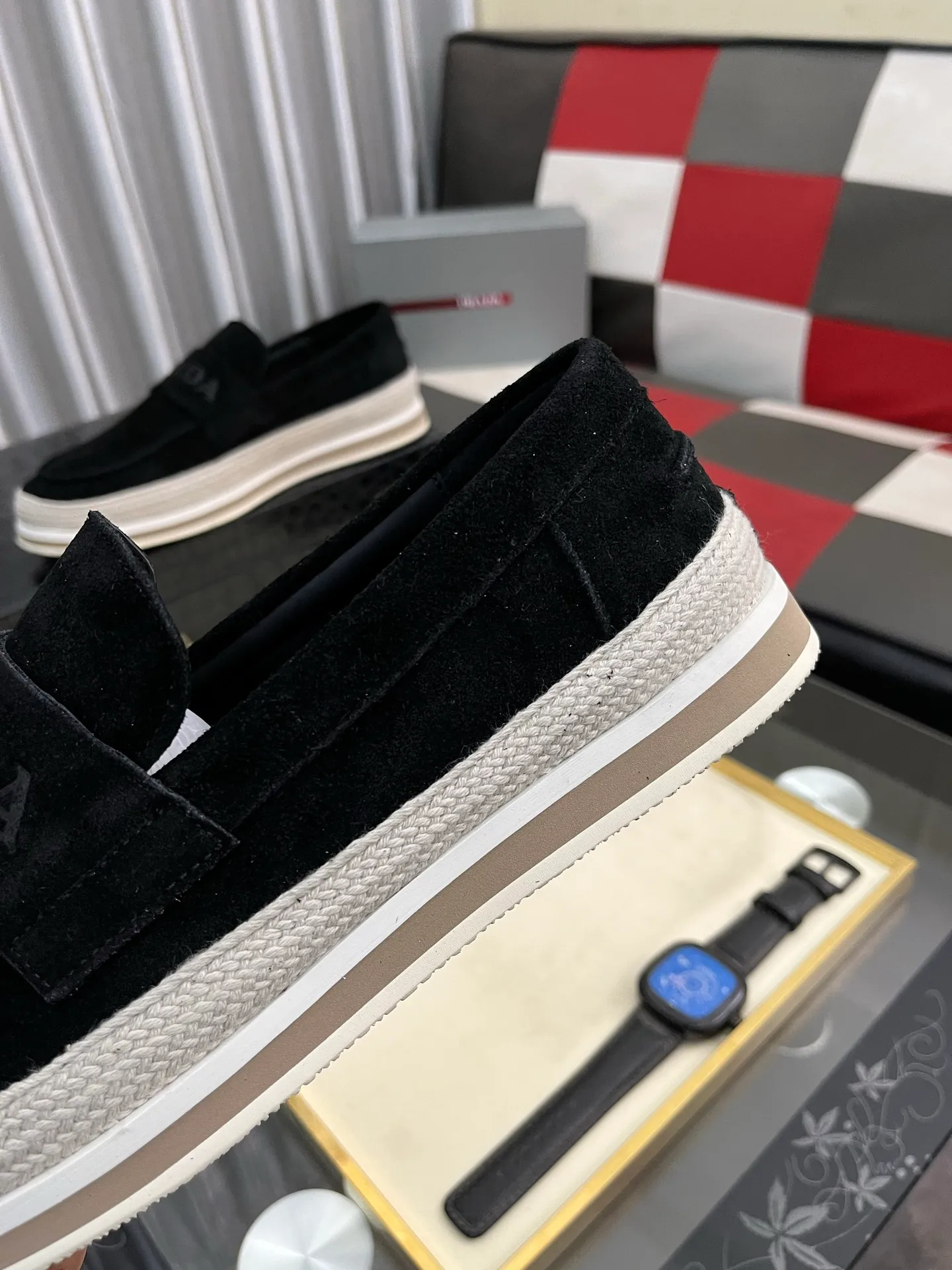 Men's men's shoes 💰458⌚️⌚️prada: new spring and summer casual shoes, sports sneakers, fabric: imported cowhide, lining: original lining, sole: original sole, size: 38-445️⃣color optional